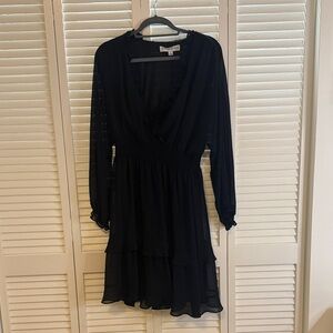 Emma & Michele Black Long Sleeve Dress